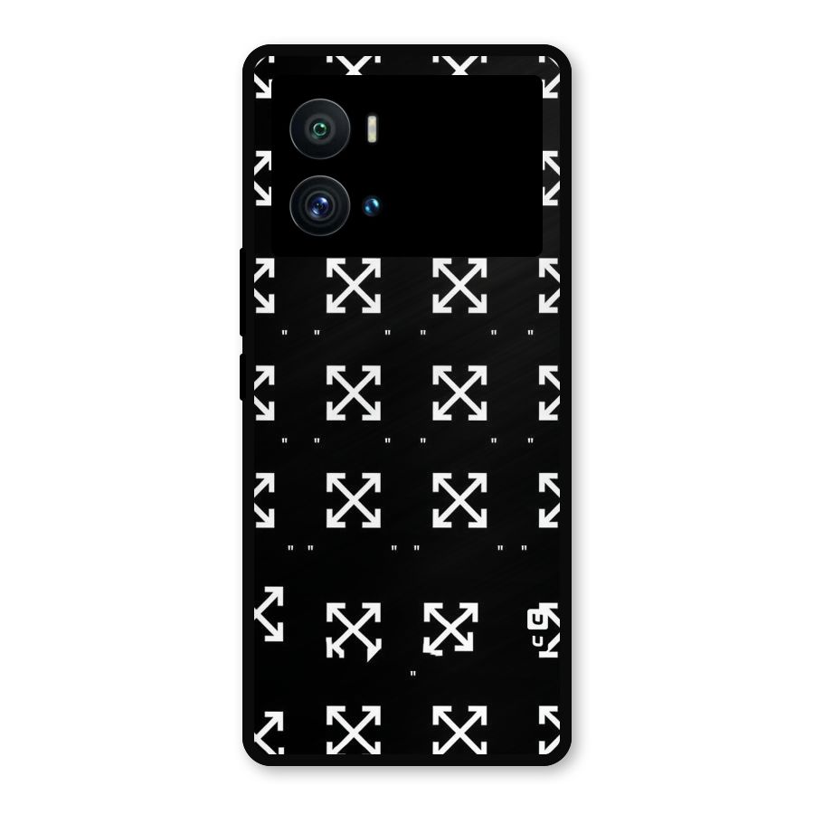 Cross Arrow Black Metal Back Case for iQOO 9 Pro