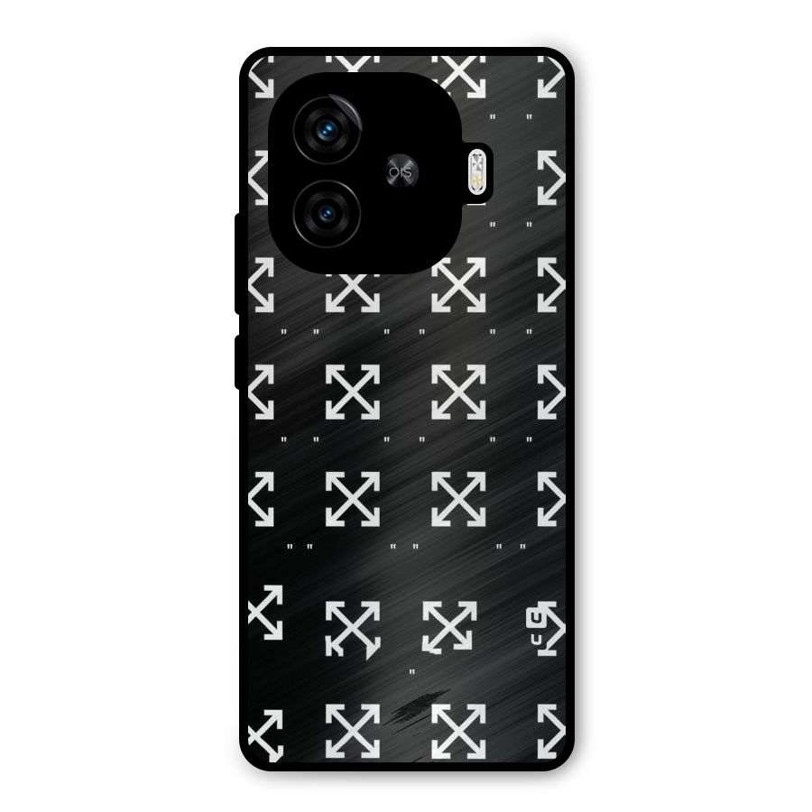 Cross Arrow Black Metal Back Case for iQOO Neo 10R