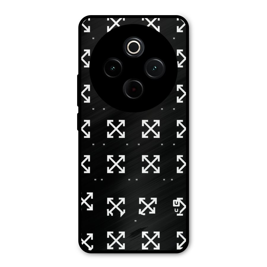 Cross Arrow Black Metal Back Case for iQOO Z10