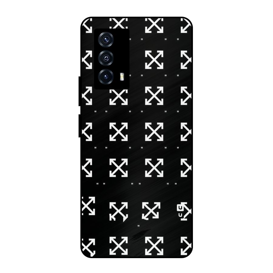 Cross Arrow Black Metal Back Case for iQOO Z5