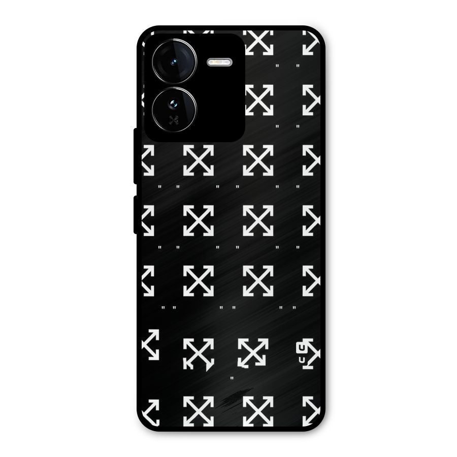 Cross Arrow Black Metal Back Case for iQOO Z9