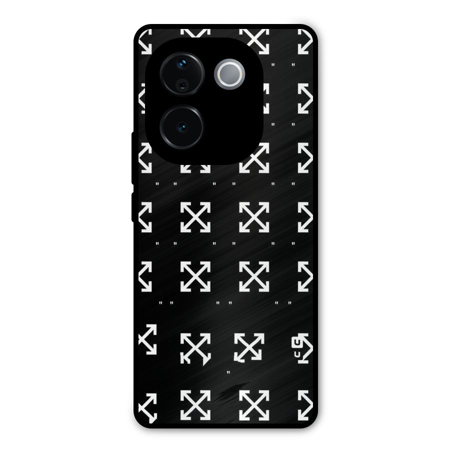 Cross Arrow Black Metal Back Case for iQOO Z9s Pro