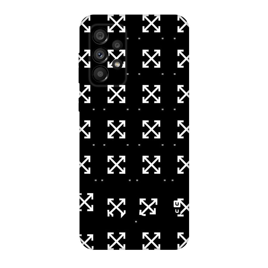 Cross Arrow Black Original Polycarbonate Back Case for Galaxy A73 5G