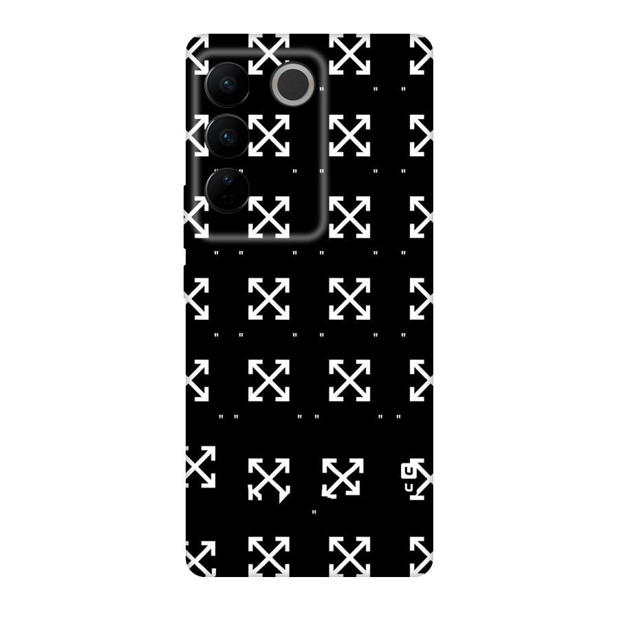 Cross Arrow Black Original Polycarbonate Back Case for Vivo V27