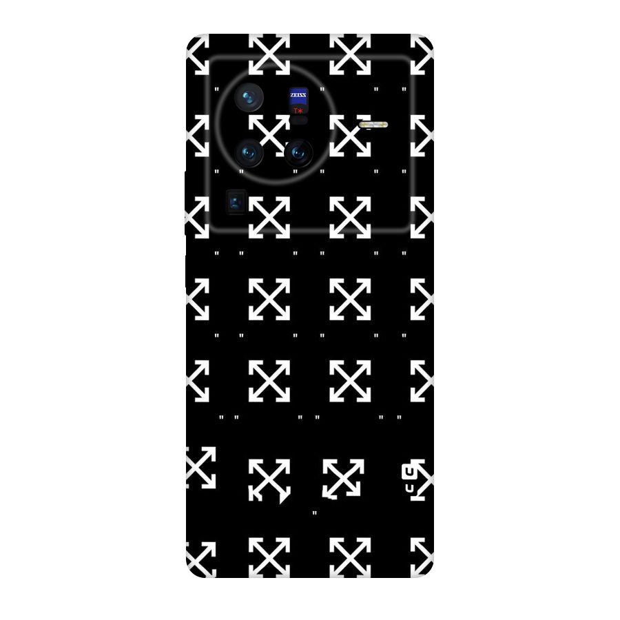 Cross Arrow Black Original Polycarbonate Back Case for Vivo X80