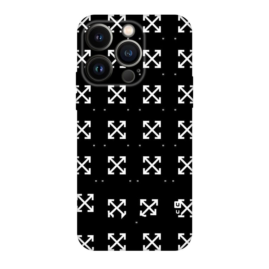 Cross Arrow Black Original Polycarbonate Back Case for iPhone 14 Pro