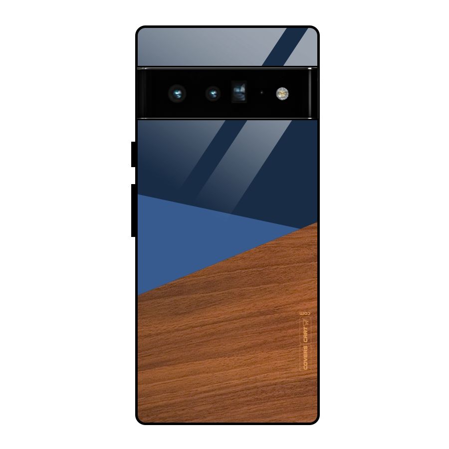 Crossed Lines Pattern Glass Back Case for Google Pixel 6 Pro