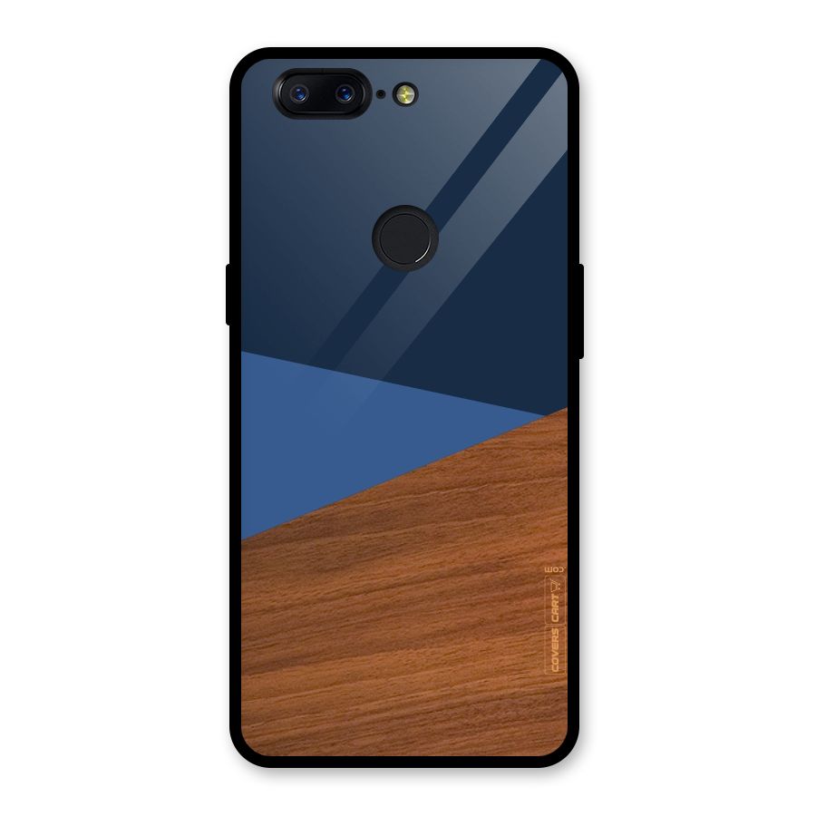 Crossed Lines Pattern Glass Back Case for OnePlus 5T