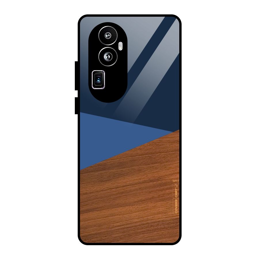 Crossed Lines Pattern Glass Back Case for Oppo Reno10 Pro Plus