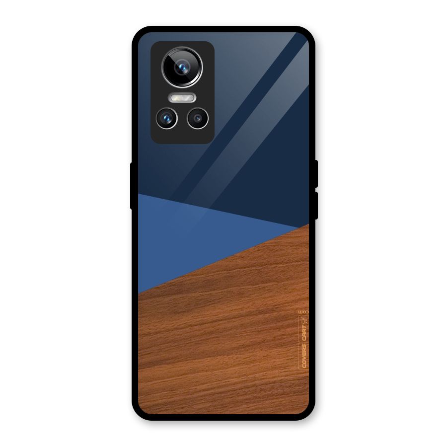 Crossed Lines Pattern Glass Back Case for Realme GT Neo 3