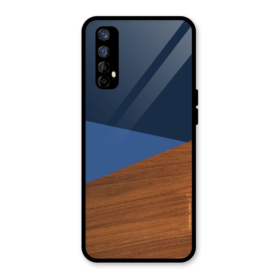 Crossed Lines Pattern Glass Back Case for Realme Narzo 20 Pro