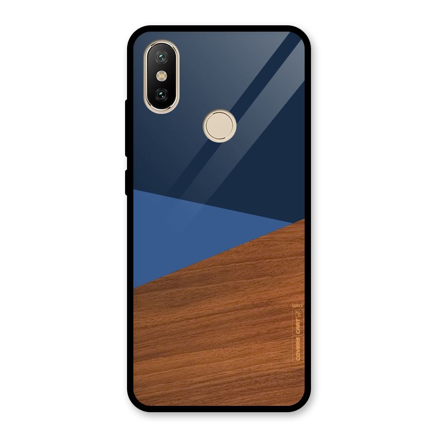 Crossed Lines Pattern Glass Back Case for Redmi A2