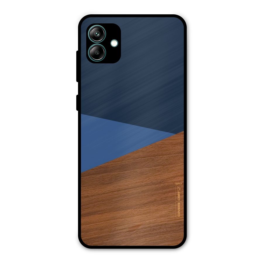 Crossed Lines Pattern Metal Back Case for Galaxy A04