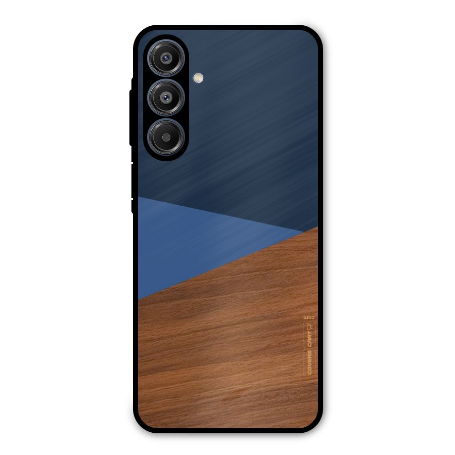 Crossed Lines Pattern Metal Back Case for Galaxy A16 5G