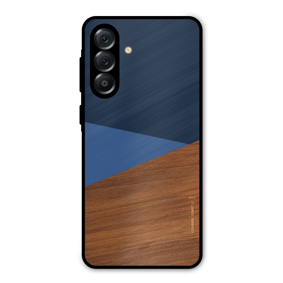 Crossed Lines Pattern Metal Back Case for Galaxy A36