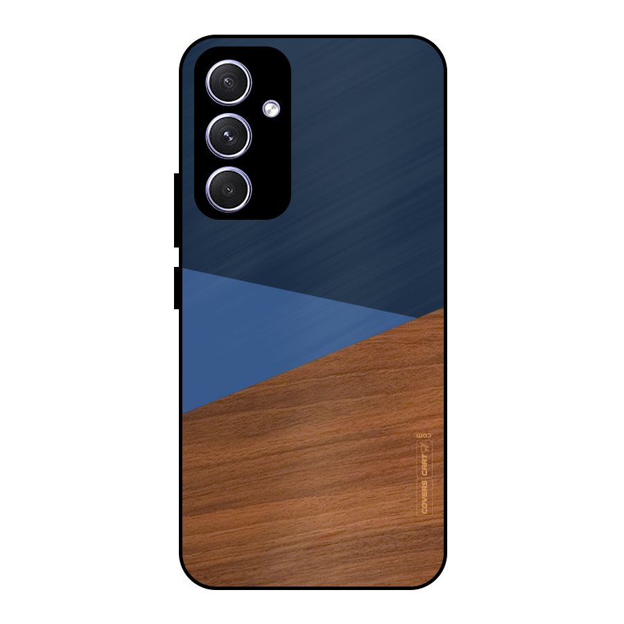 Crossed Lines Pattern Metal Back Case for Galaxy A54