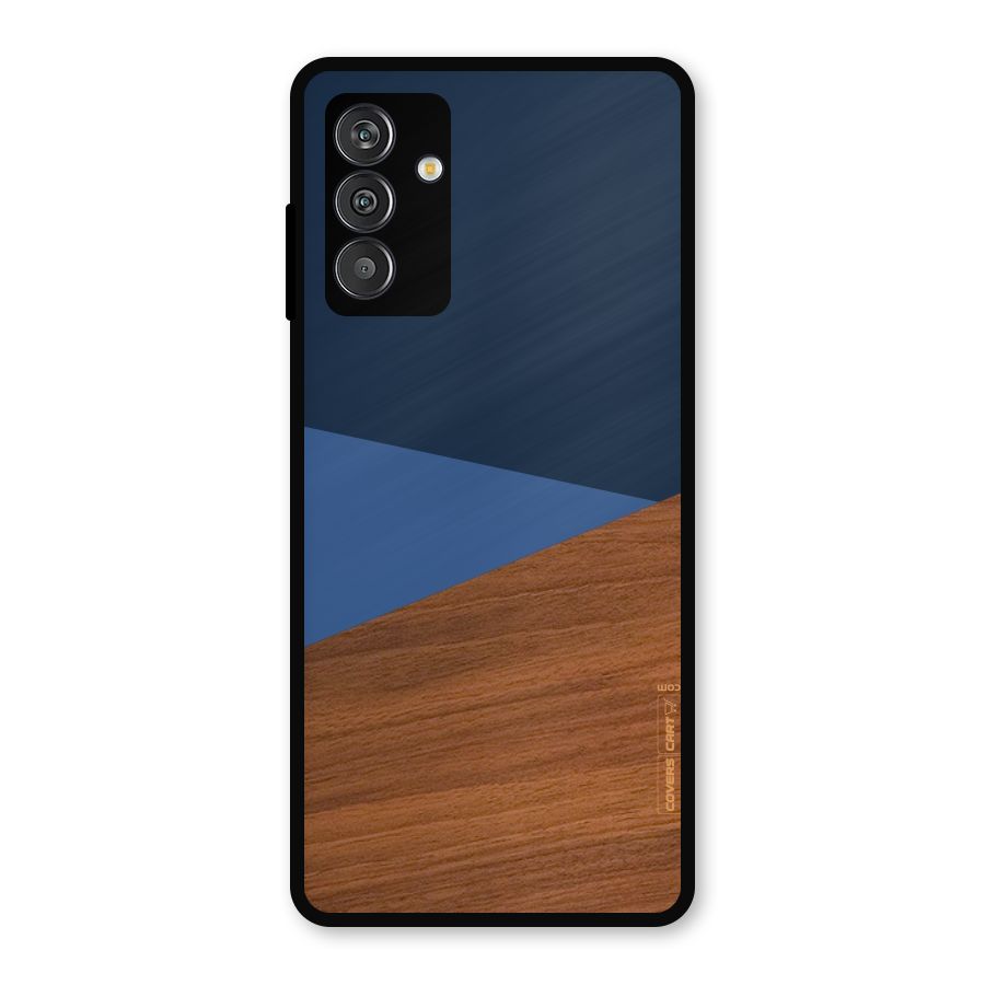 Crossed Lines Pattern Metal Back Case for Galaxy F13