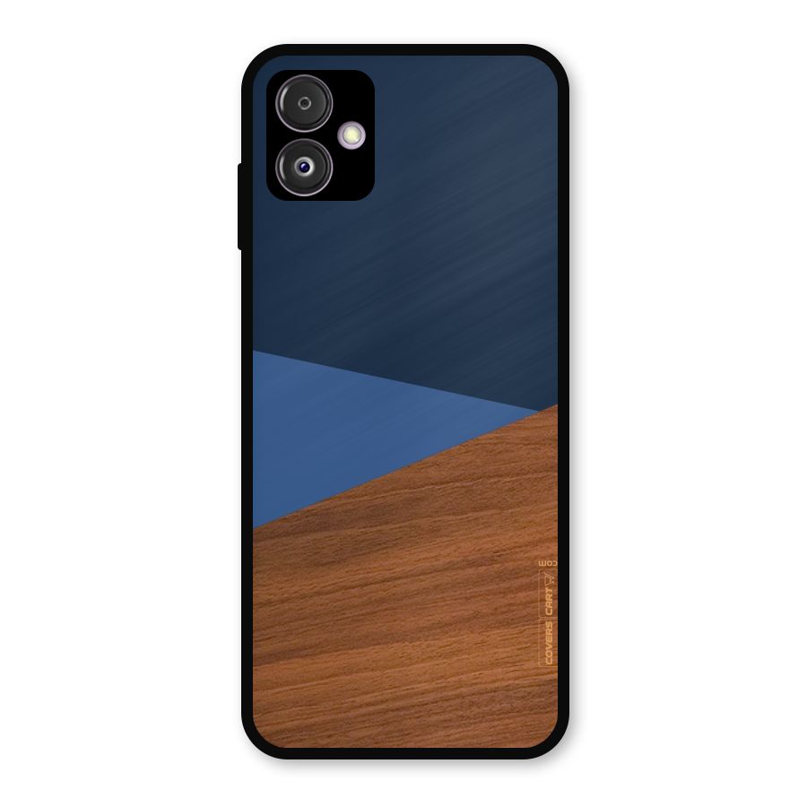 Crossed Lines Pattern Metal Back Case for Galaxy F14