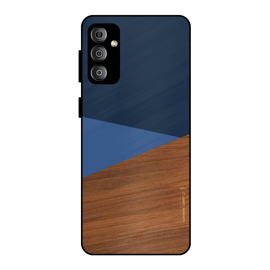 Crossed Lines Pattern Metal Back Case for Galaxy F23