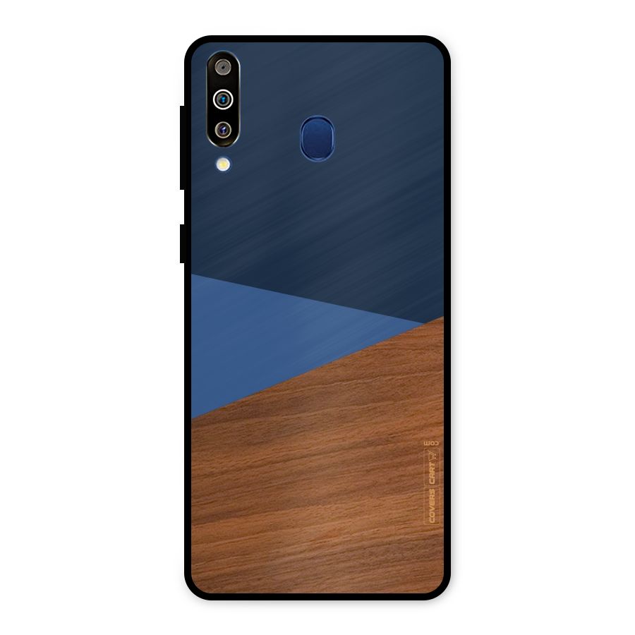 Crossed Lines Pattern Metal Back Case for Galaxy M30