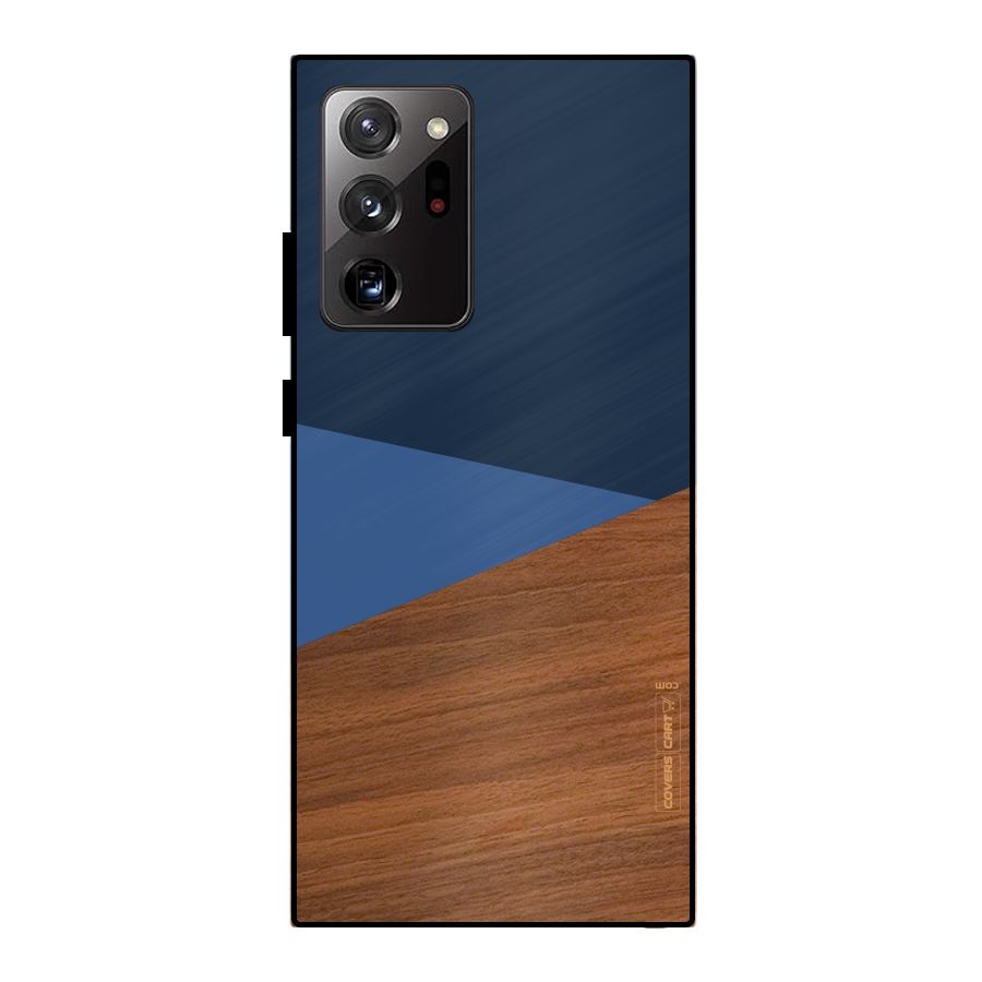 Crossed Lines Pattern Metal Back Case for Galaxy Note 20 Ultra 5G