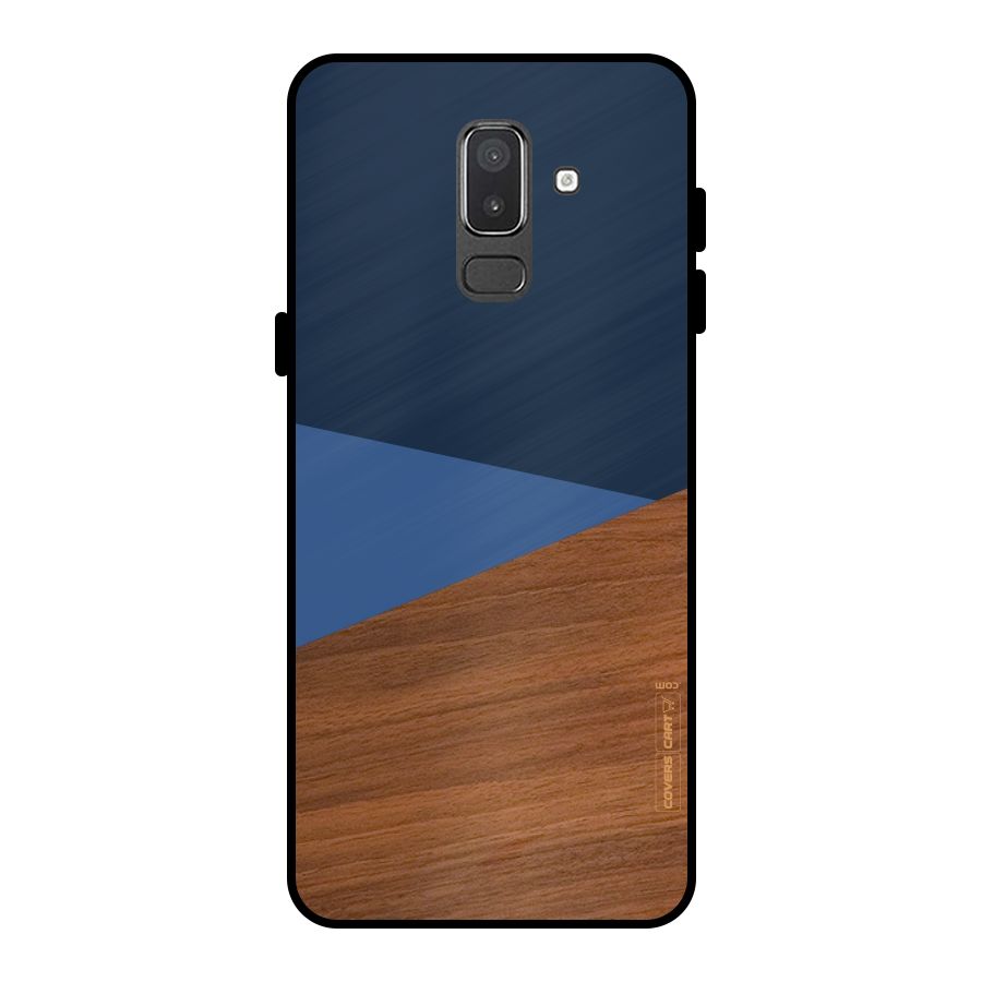 Crossed Lines Pattern Metal Back Case for Galaxy On8 (2018)