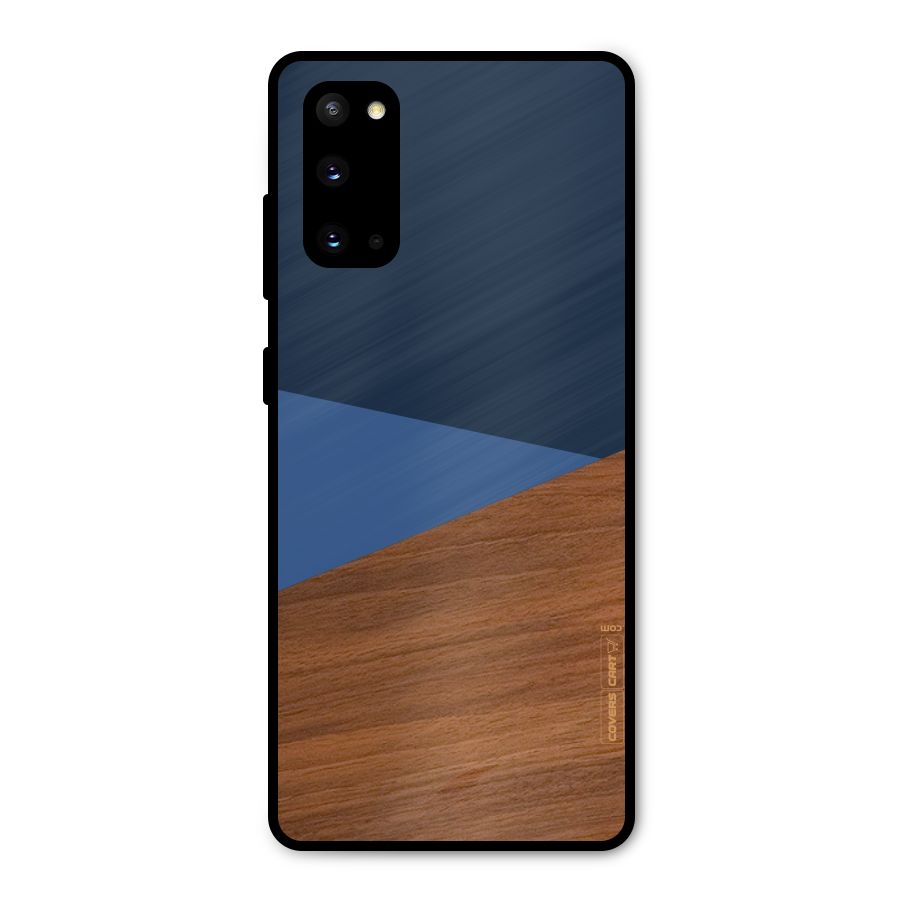 Crossed Lines Pattern Metal Back Case for Galaxy S20