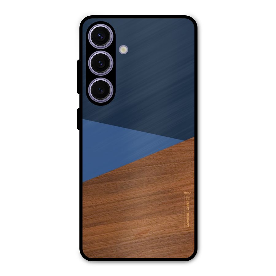 Crossed Lines Pattern Metal Back Case for Galaxy S24