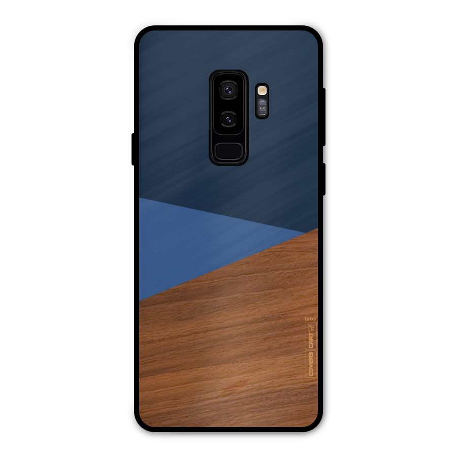 Crossed Lines Pattern Metal Back Case for Galaxy S9 Plus