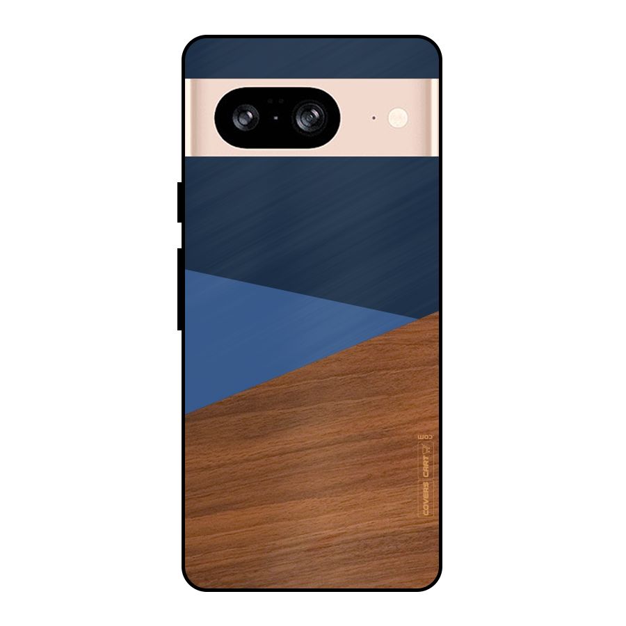 Crossed Lines Pattern Metal Back Case for Google Pixel 8