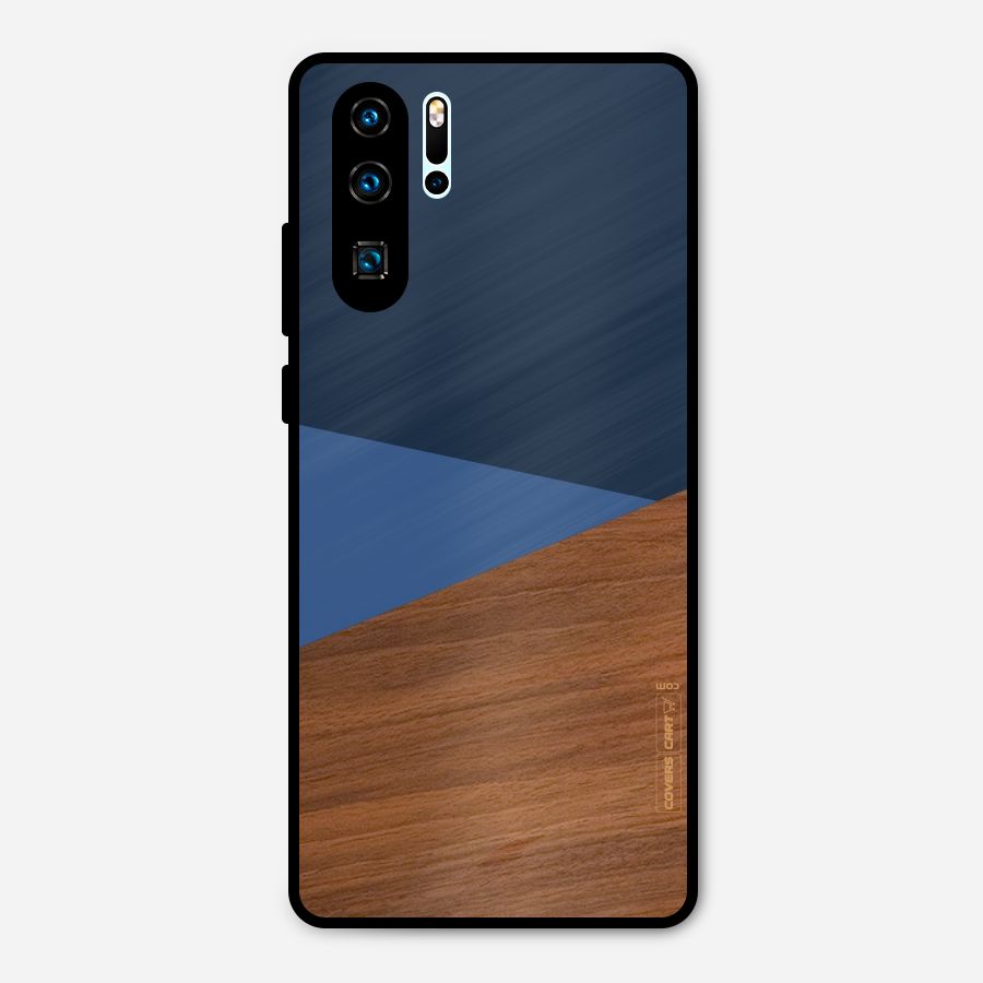 Crossed Lines Pattern Metal Back Case for Huawei P30 Pro