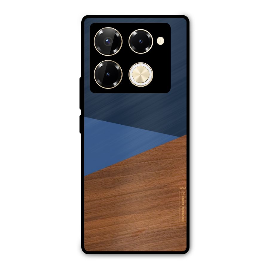 Crossed Lines Pattern Metal Back Case for Infinix Note 40 Pro