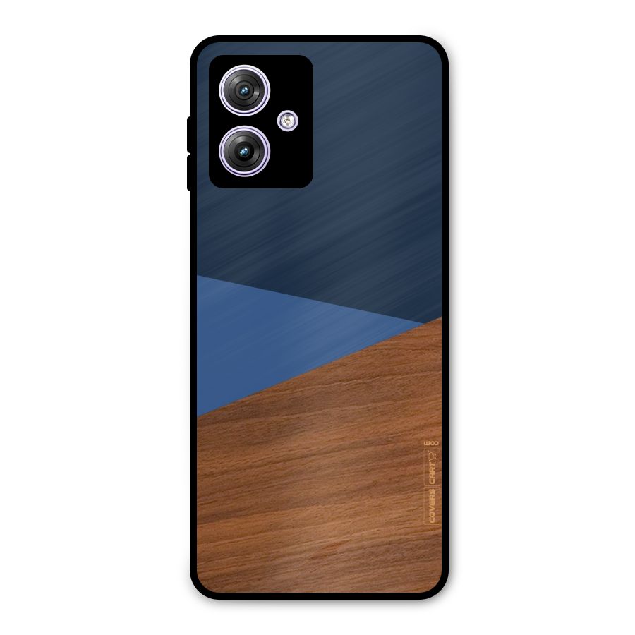 Crossed Lines Pattern Metal Back Case for Moto G64