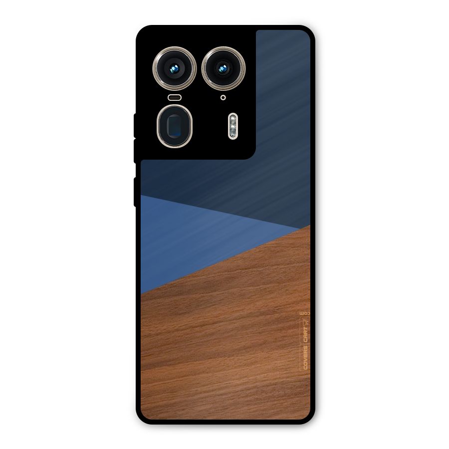 Crossed Lines Pattern Metal Back Case for Motorola Edge 50 Ultra