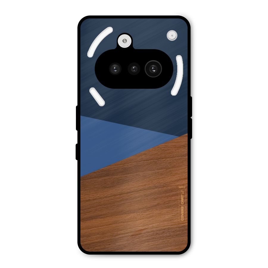 Crossed Lines Pattern Metal Back Case for Nothing Phone 3a