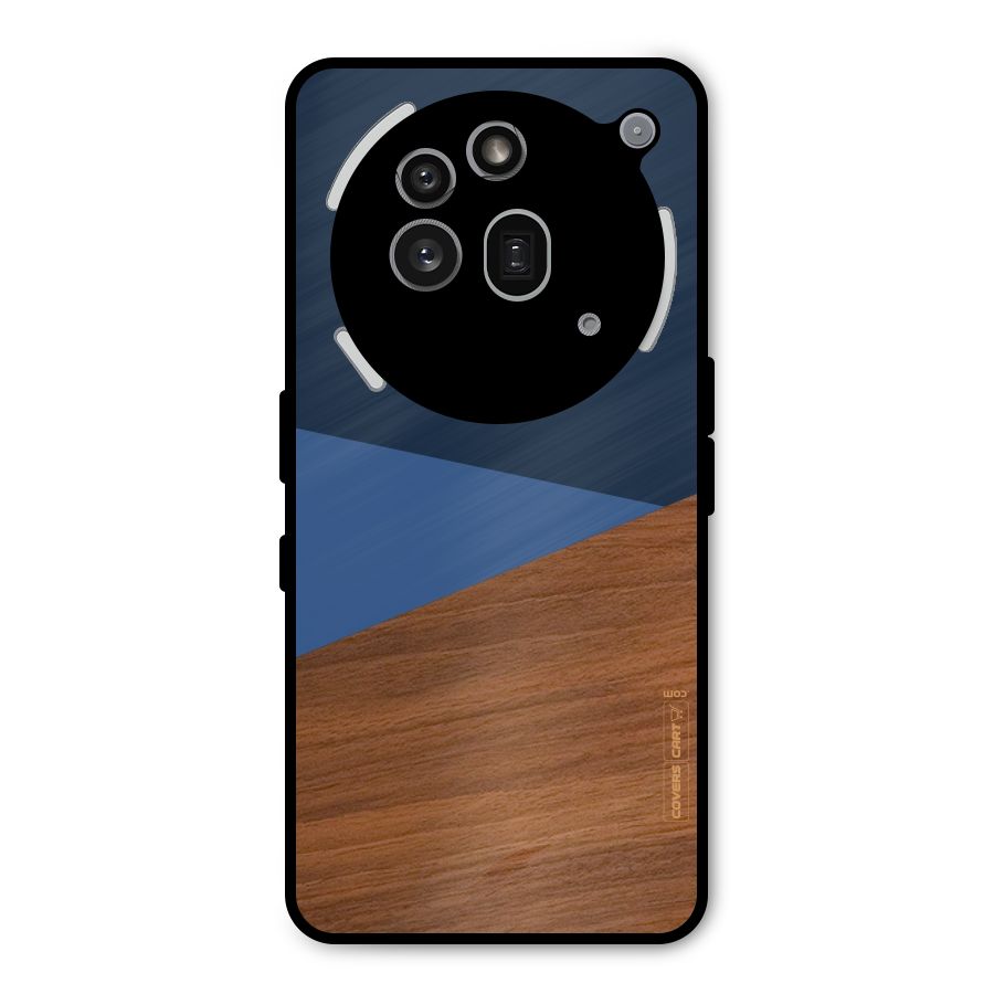 Crossed Lines Pattern Metal Back Case for Nothing Phone 3a Pro