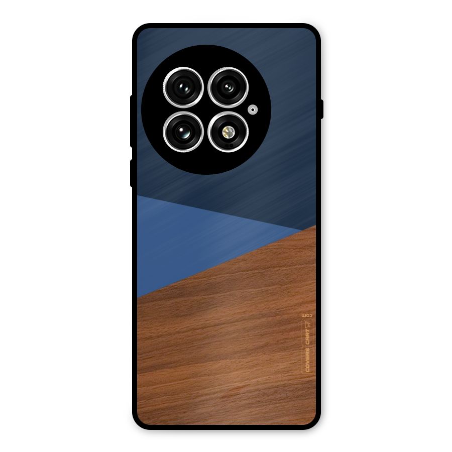 Crossed Lines Pattern Metal Back Case for OnePlus 13