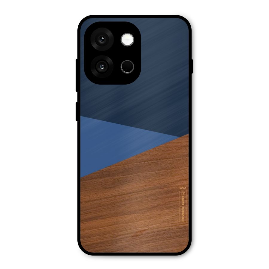 Crossed Lines Pattern Metal Back Case for OnePlus 13s