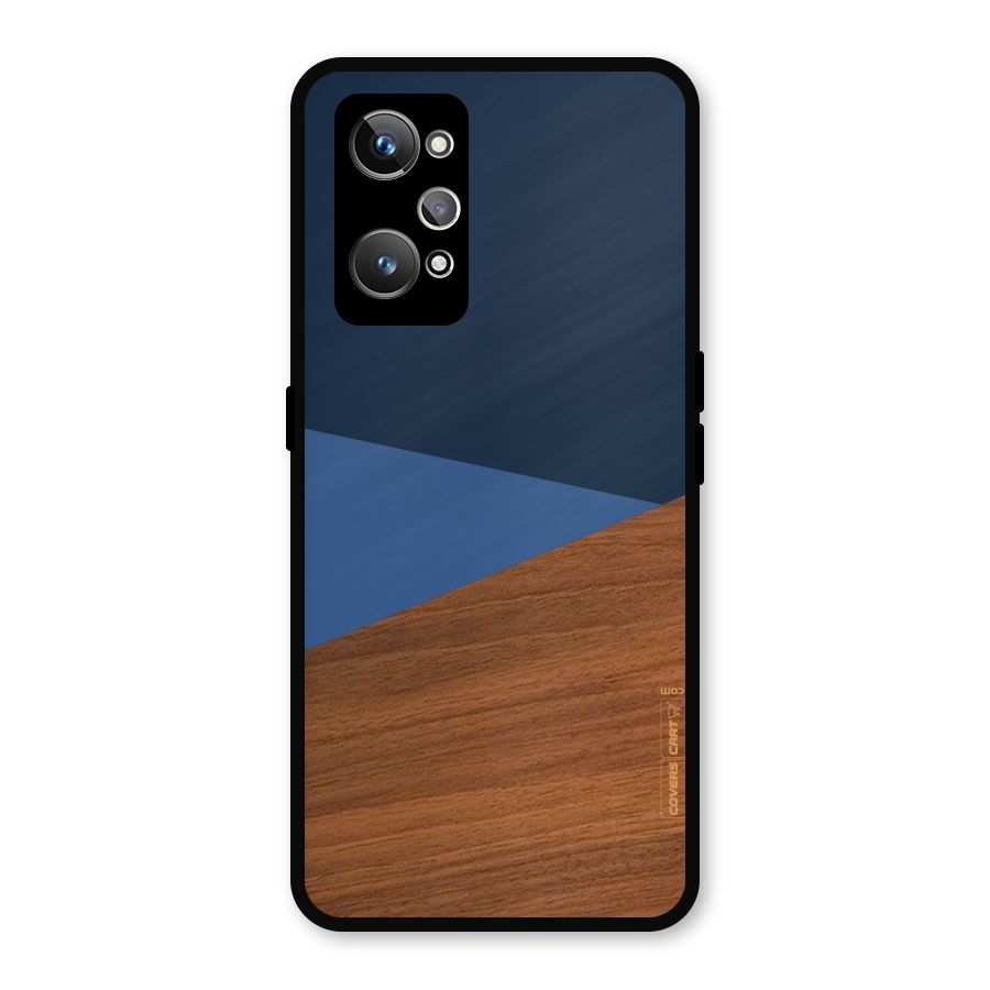 Crossed Lines Pattern Metal Back Case for Realme GT Neo2