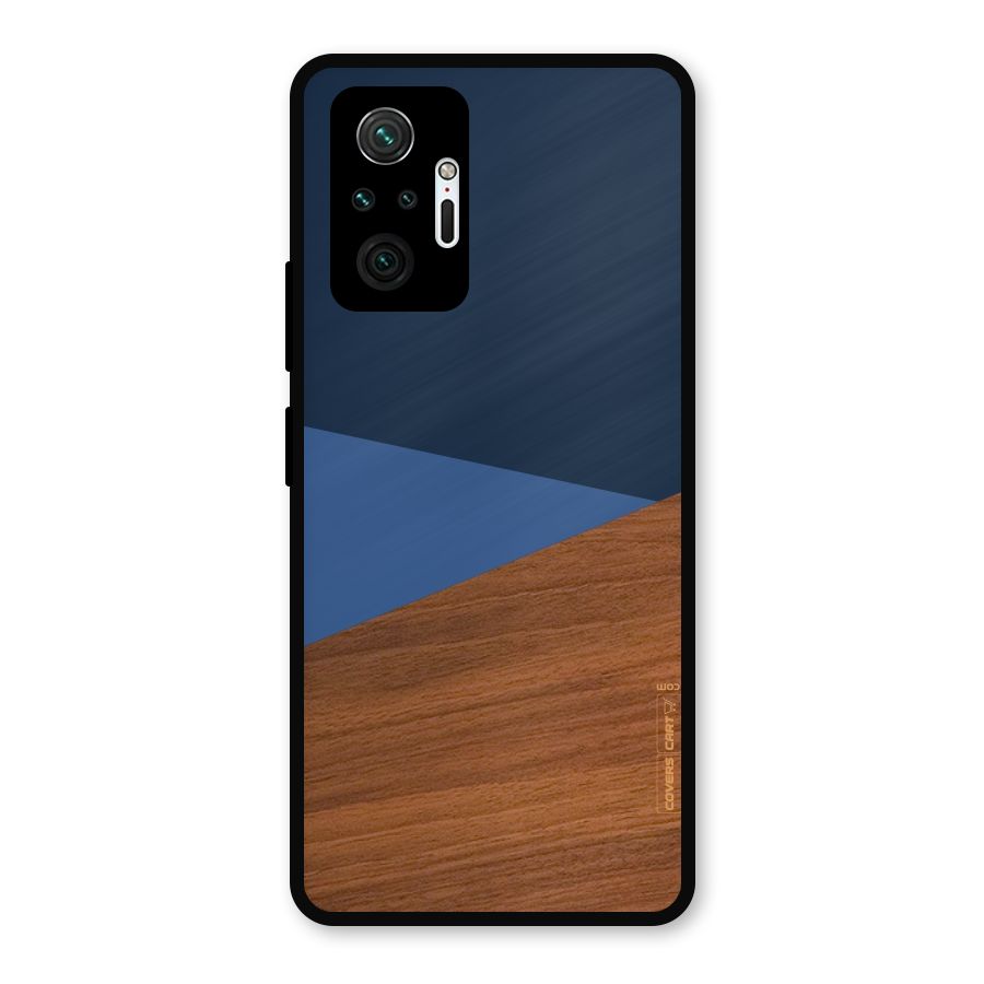 Crossed Lines Pattern Metal Back Case for Redmi Note 10 Pro