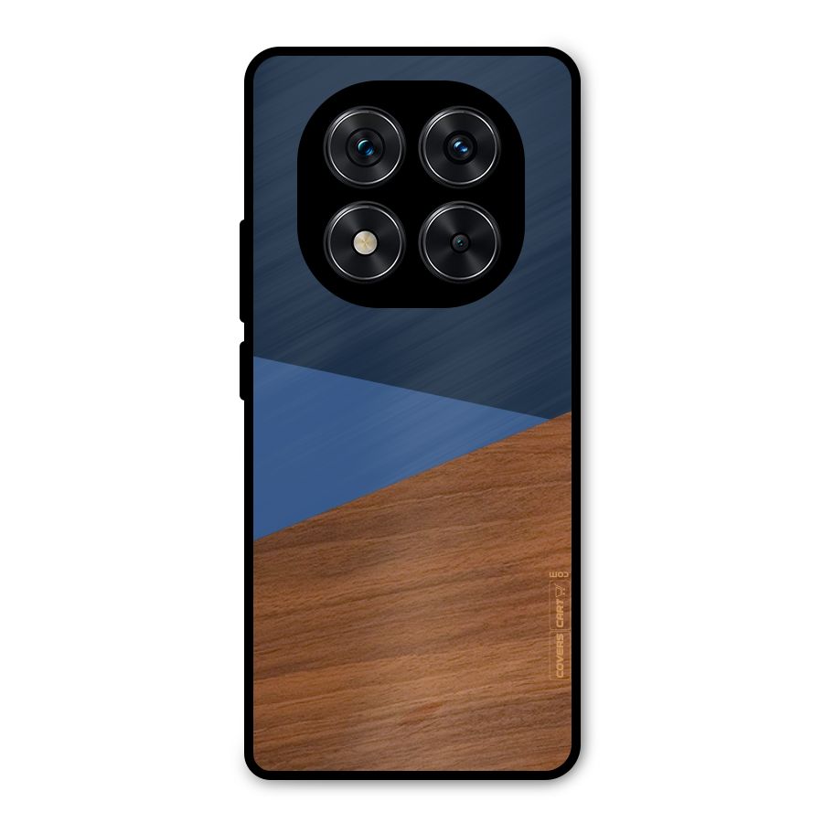 Crossed Lines Pattern Metal Back Case for Redmi Note 14 Pro 5G