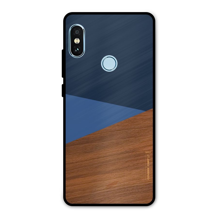 Crossed Lines Pattern Metal Back Case for Redmi Note 5 Pro