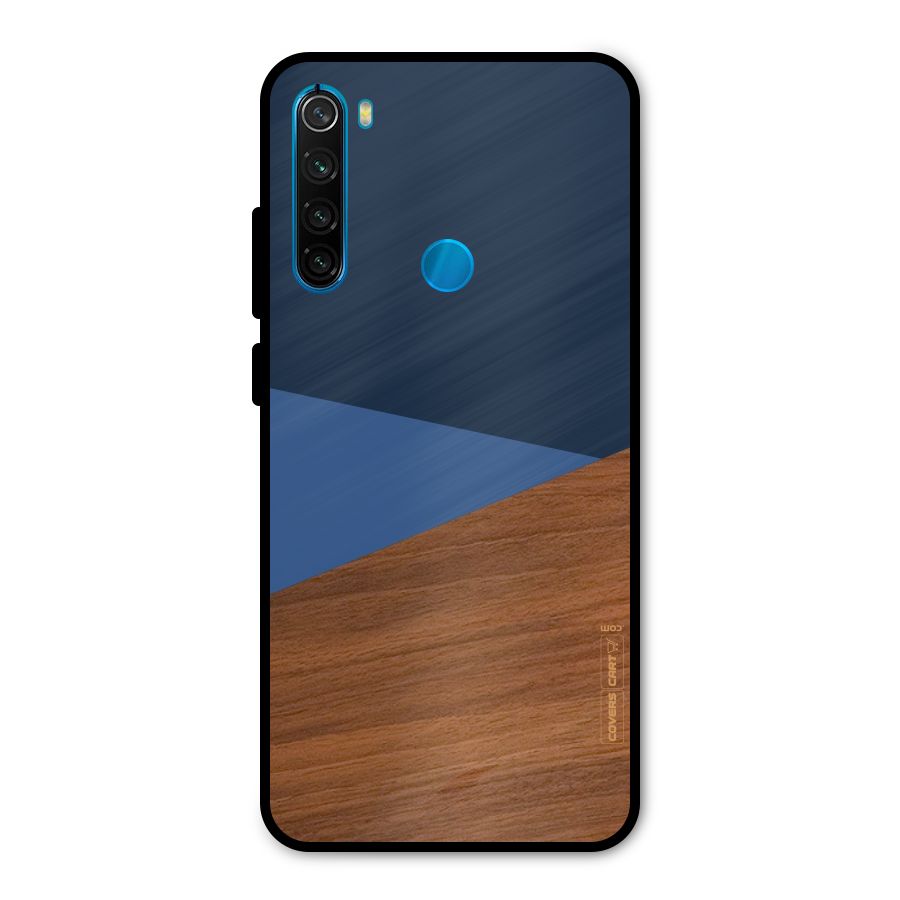 Crossed Lines Pattern Metal Back Case for Redmi Note 8