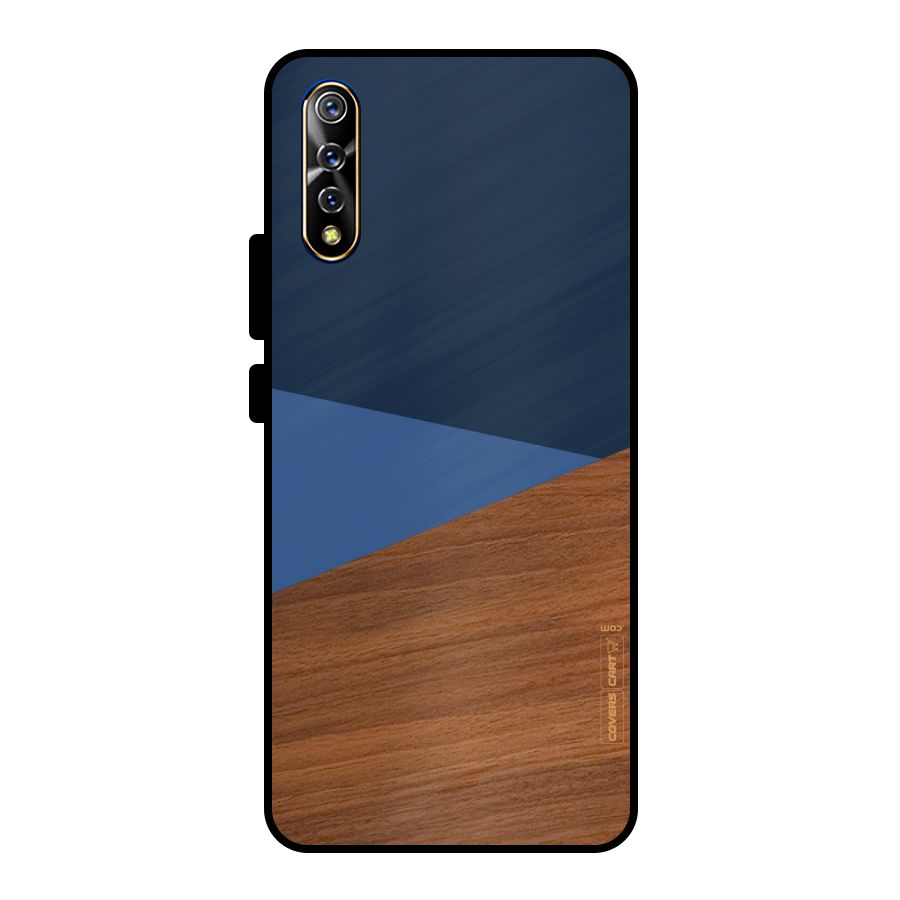 Crossed Lines Pattern Metal Back Case for Vivo S1
