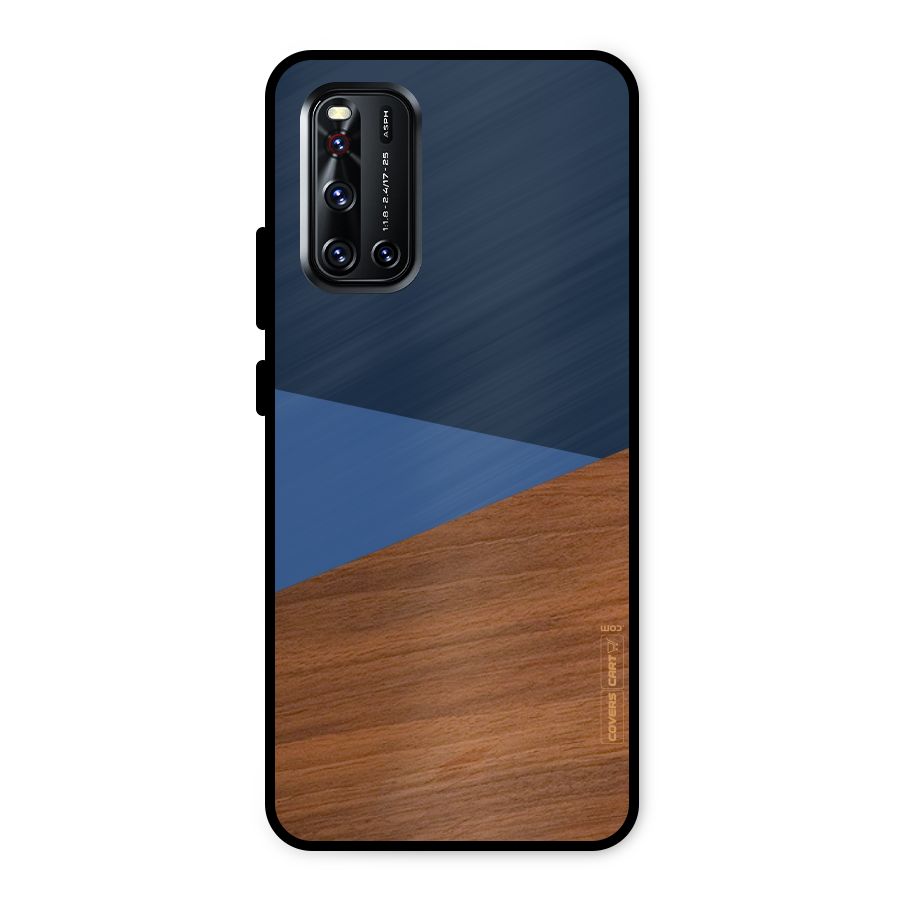 Crossed Lines Pattern Metal Back Case for Vivo V19