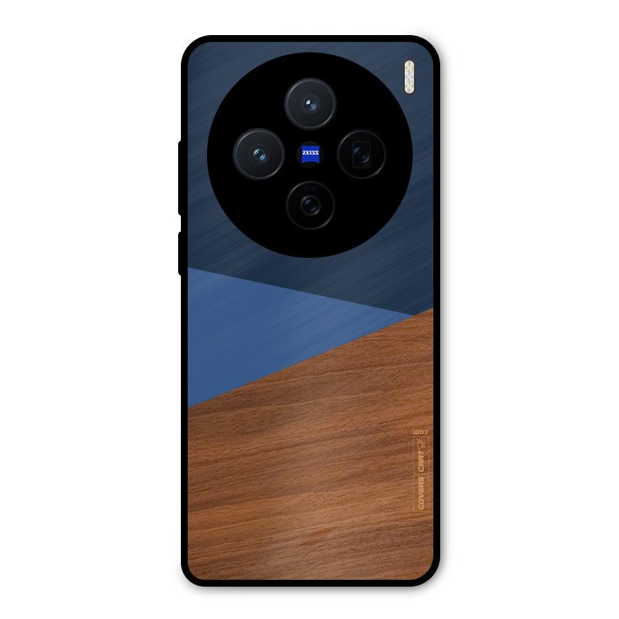 Crossed Lines Pattern Metal Back Case for Vivo X200