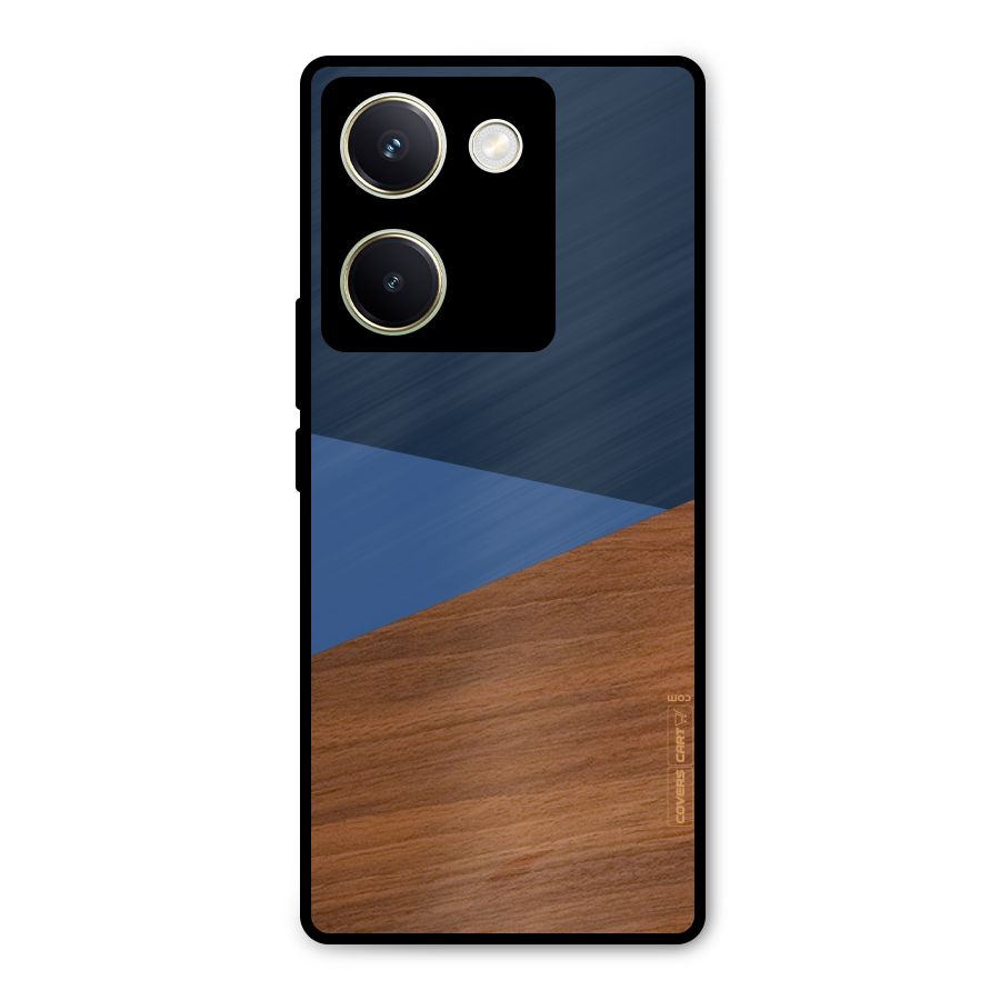 Crossed Lines Pattern Metal Back Case for Vivo Y200 Pro
