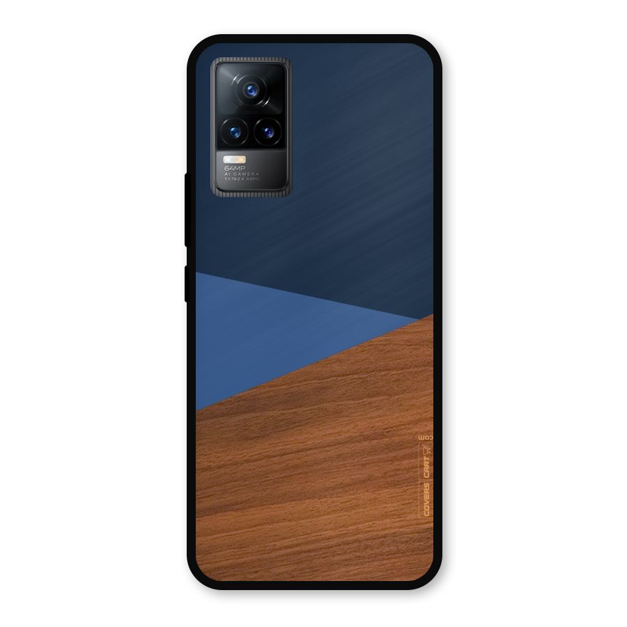 Crossed Lines Pattern Metal Back Case for Vivo Y73