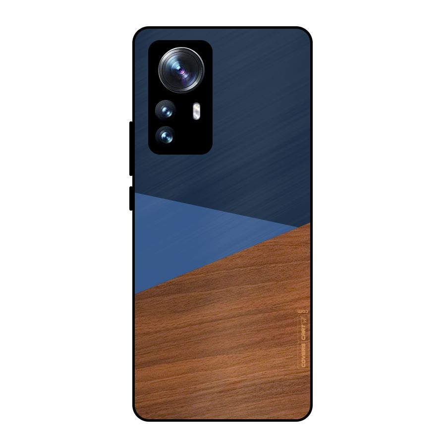 Crossed Lines Pattern Metal Back Case for Xiaomi 12 Pro
