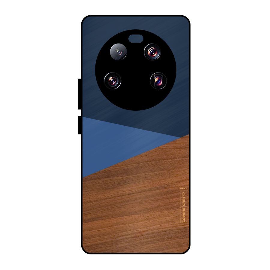 Crossed Lines Pattern Metal Back Case for Xiaomi 13 Ultra